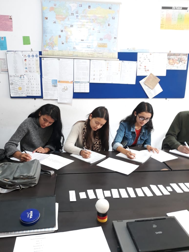 students sitting and learning